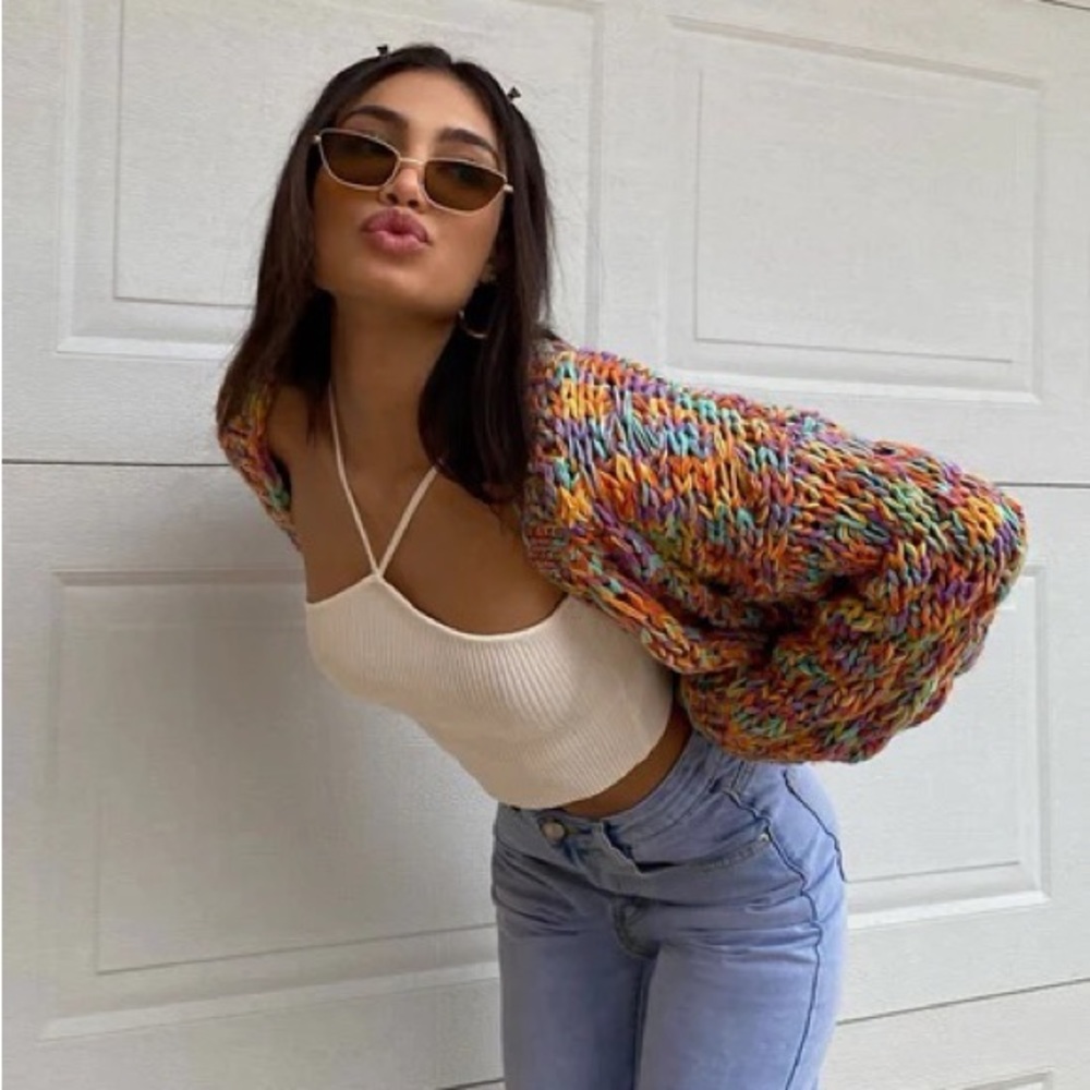 Princess Polly White Crop top M/L